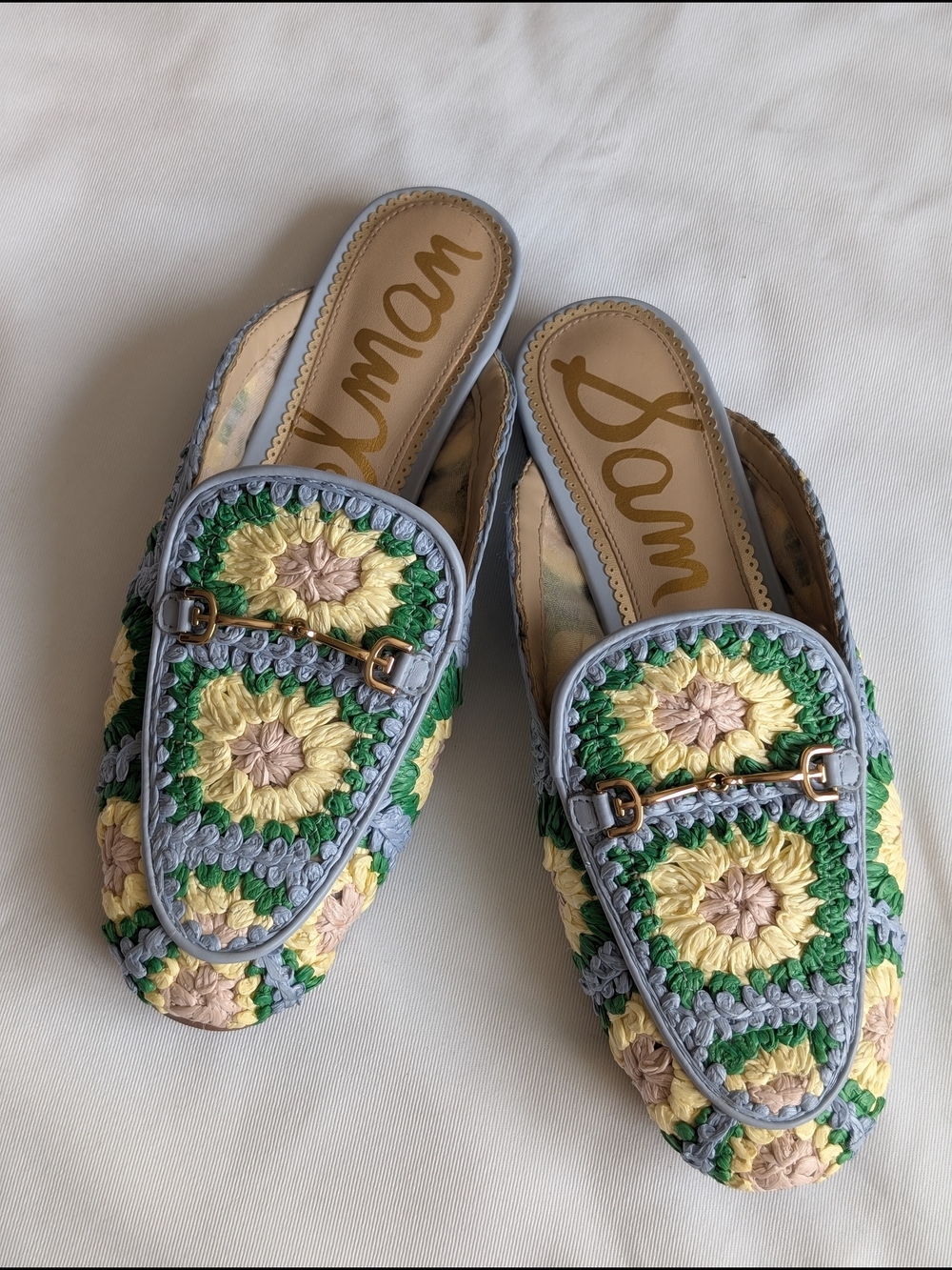 Sam Edelman Linnie Crochet Floral Bit Mule Loafers Size 7.5 EUC - Picture 10 of 10